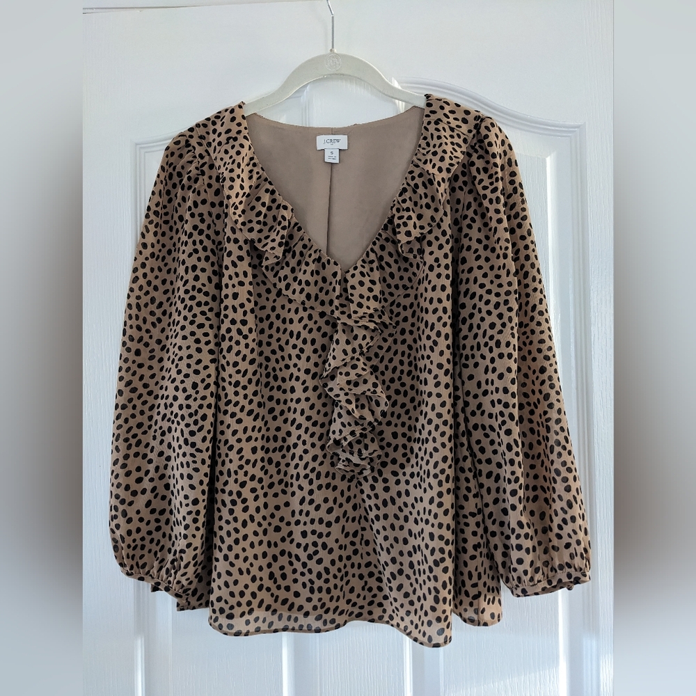 J Crew Blouse Leopard